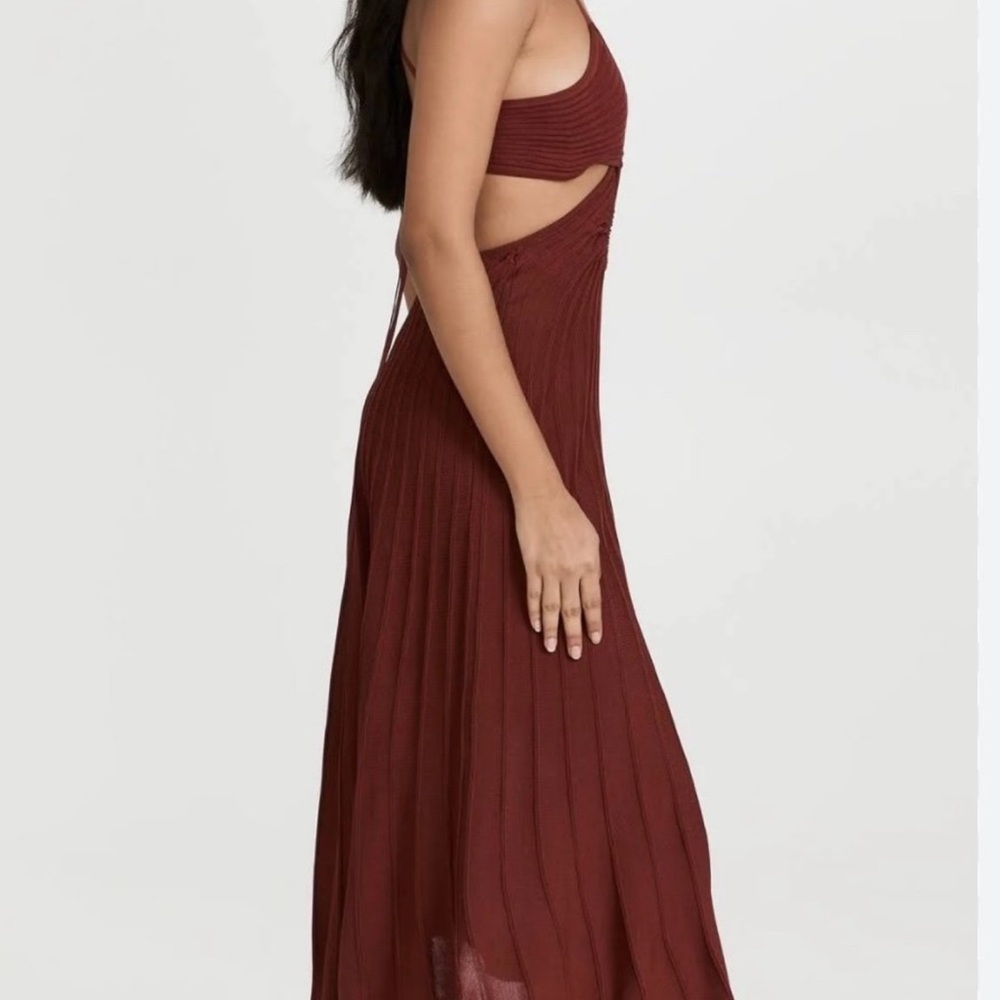 Cult Gaia Maroon ottilia Backless Dress - Picture 3 of 7